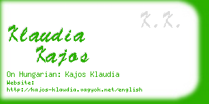 klaudia kajos business card